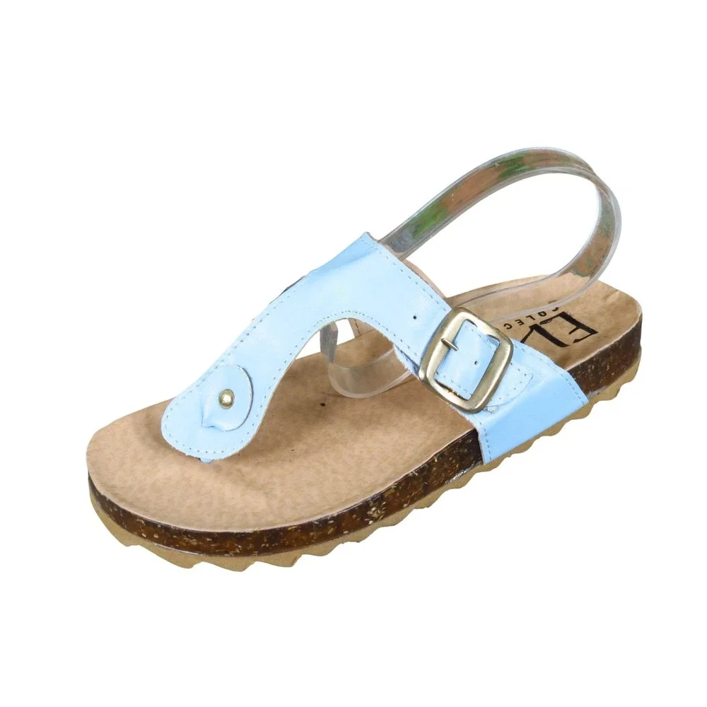 Eva Coleccion Kids Thong Sandals Size 3 Summer Sandals Light Blue Synthetic